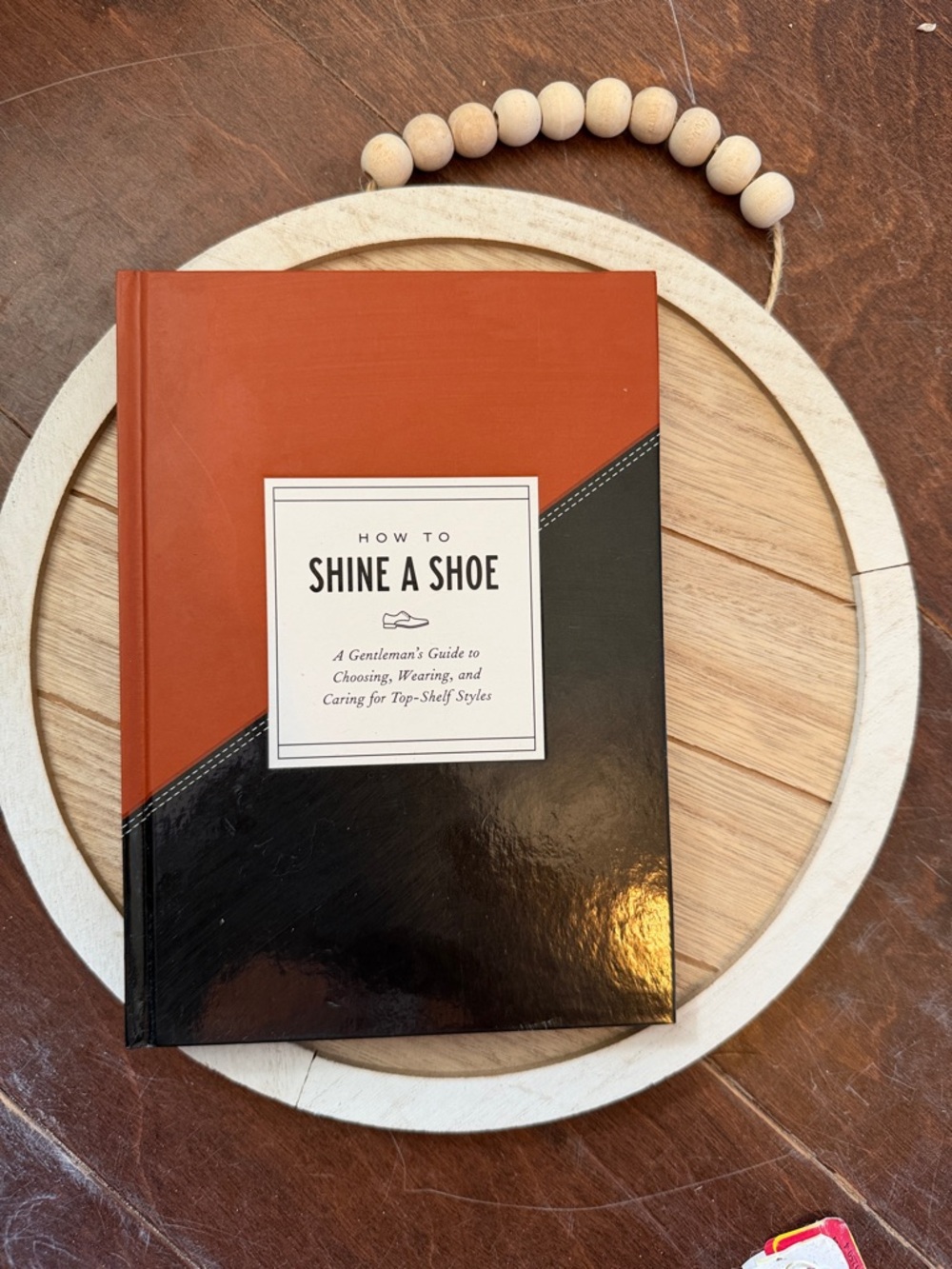 How to Shine a Shoe Hardcover Book - Rust & Black
